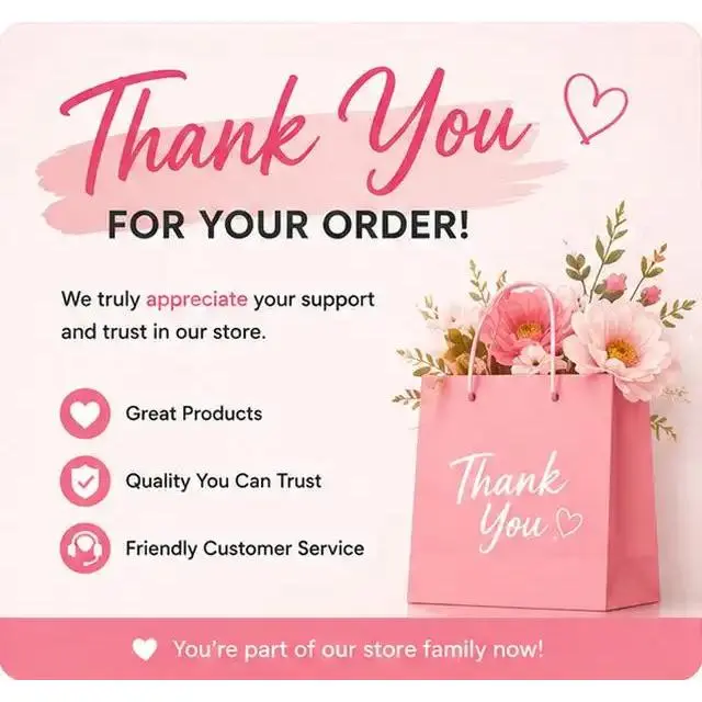 Order Thank You Card - A Thoughtful Appreciation Note to Make Every Purchase Feel Special