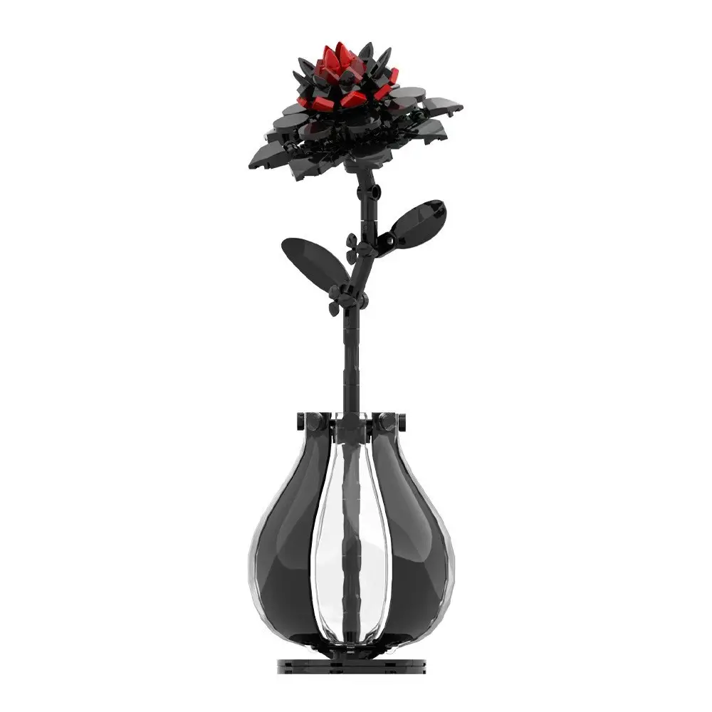 Dahlia Lego Model, DIY Floral Craft Kit, Creative Desktop Decoration, Long-Lasting Artificial Flower, Perfect Gift for Adults