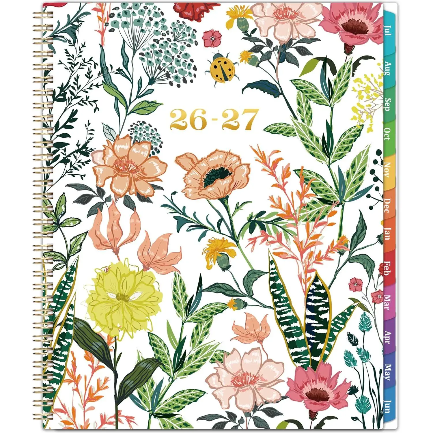Planner 2026-2027 – Weekly & Monthly Academic Planner from Jul. 2026 – Jun. 2027, 6.4" x 8.5" with Tabs, Flexible Hardcover, Thick Paper,  -Wire Binding,  Pocket, Inspirational Quotes