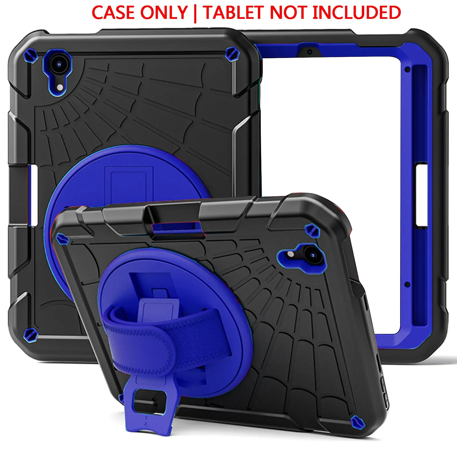 iPad Mini 7 A17 Pro Case, Full Body Shockproof Cover with 360° Rotating Stand, Compatible with iPad Mini 7/6 8.3 Inch