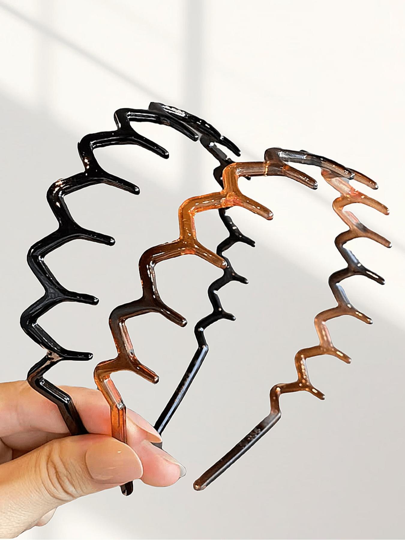 Wave Design Hair Hoop, Casual Versatile Hair Accessories for Women & Girls, Minimalist Headwear Suitable for Thick Hair, Zigzag Headband, Zig Zag Headbands