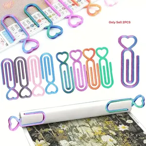Heart Pattern Diamond Painting Cloth Clips, Multi-Color Options, High Quality DIY Friendly Craft Supplies, Crafting Tools, Multifunctional Office Storage Organizer
