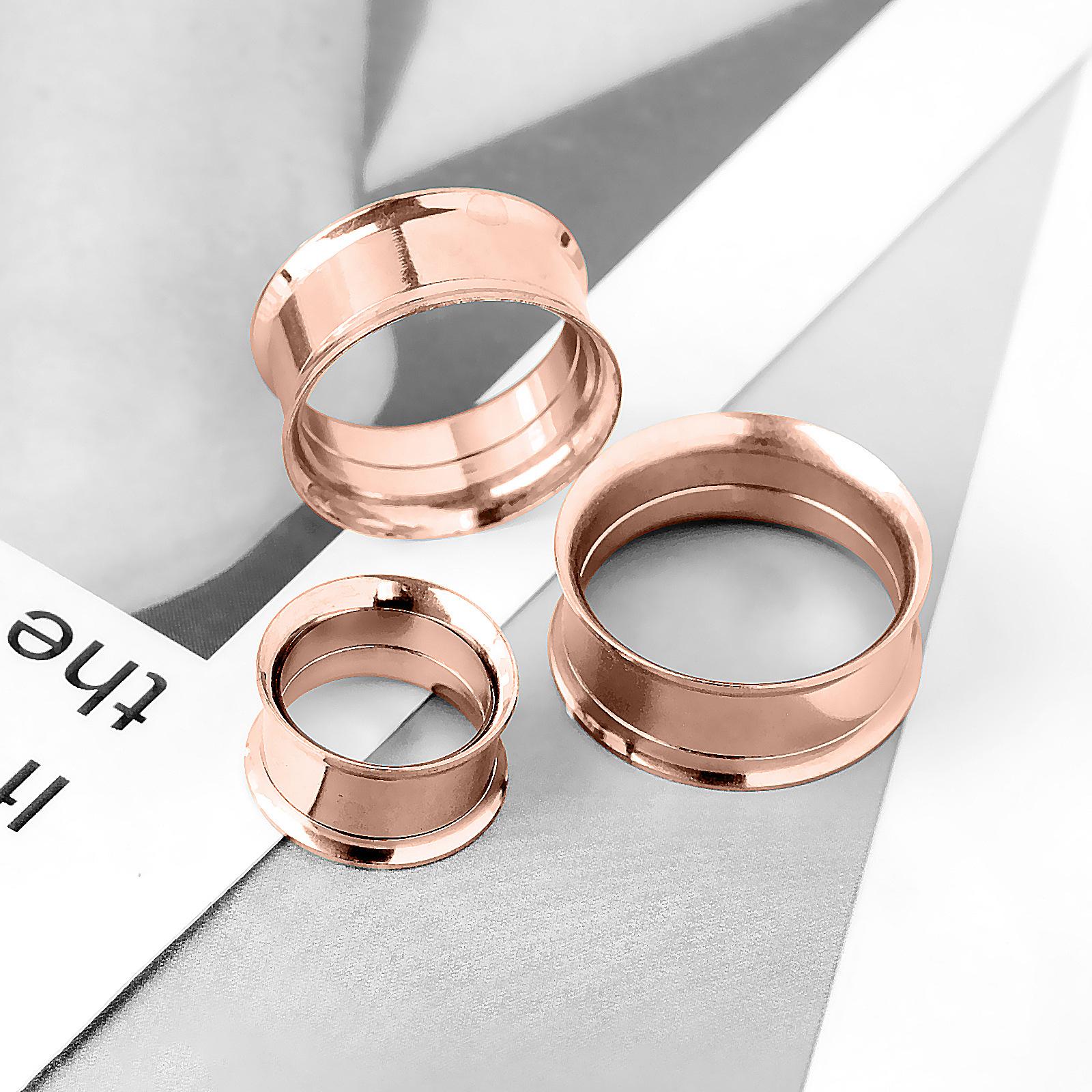 316L Stainless Steel Double Flared Ear Gauges Set, 2G-00G Ear Tunnels Plugs, Hypoallergenic Ear Stretching Jewelry for Women Men