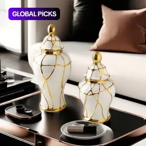 Elegant Ceramic Crackled Vase, Decorative Vase for Office Desk Flowers, TV Stand Decor, Living Room Table Arrangements, Dried Flower Display, Home Decorative Vase #TOP PICKS