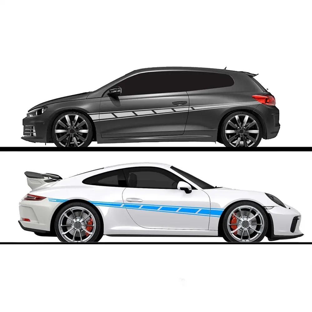 🔥 Transform Your Car's Side Profile! 2PCS 300cm Racing Stripe Decal — 12 Colors, Glossy/Matt/Carbon Fiber | Waterproof Vinyl, Crisp Edge | Sedan Coupe SUV Ready! #CarTok #SideStripe #CarMods #RacingLook