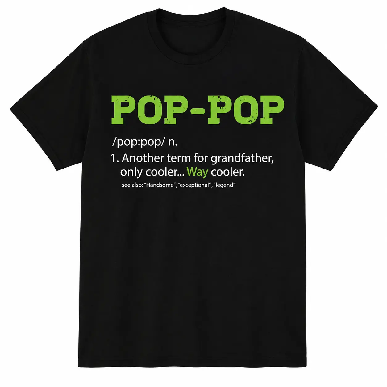 Pop-Pop Definition Shirt for Grandpa, Cool Grandfather Gift T-Shirt, Pop-Pop Graphic Tee with Funny Dictionary Definition