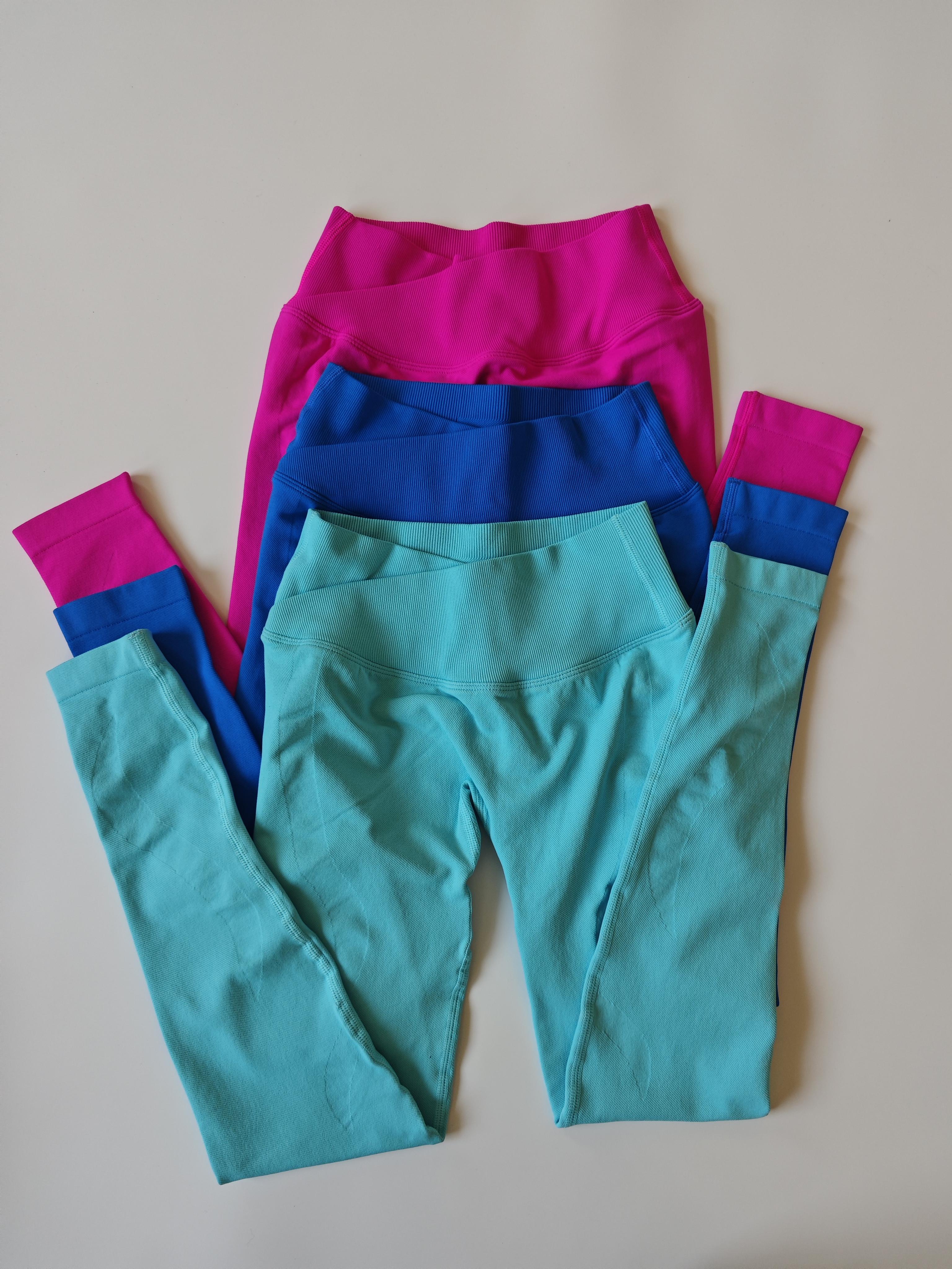 Dfyne Impact Women's Long Pants, Fitness Clothing, Women's Seamless Base Pants, Waist Cross Fitness Tight-fitting Clothes, Running and Cycling