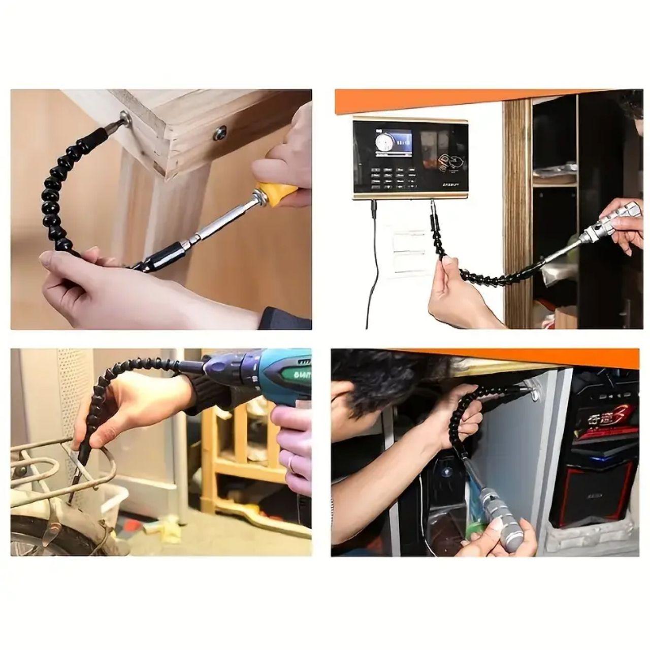 Drill Bit Extension Rod, Electric Drill Flexible Shaft Extension Rod, Hexagonal Screwdriver Flexible Shaft Extension Rod, Electric Tool Accessories
