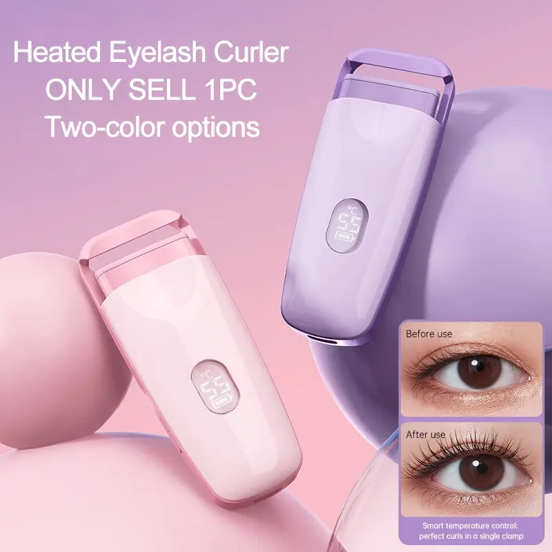 Electric Eyelash Curler with Screen Display, Rechargeable Portable Design, Large Window for Easy Use, Long-Lasting Curled Lashes, Heated Lash Curler