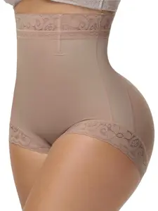 1 Count Super High Waist Elasticity Shaperwear Shorts, Fajas, Butt Lifting And Tummy Control Shaping Shorts, Lace Anti Slip Shaperwear Panties, Women's Body Shaper Bottoms Comfortable, Suitable for Daily or Party