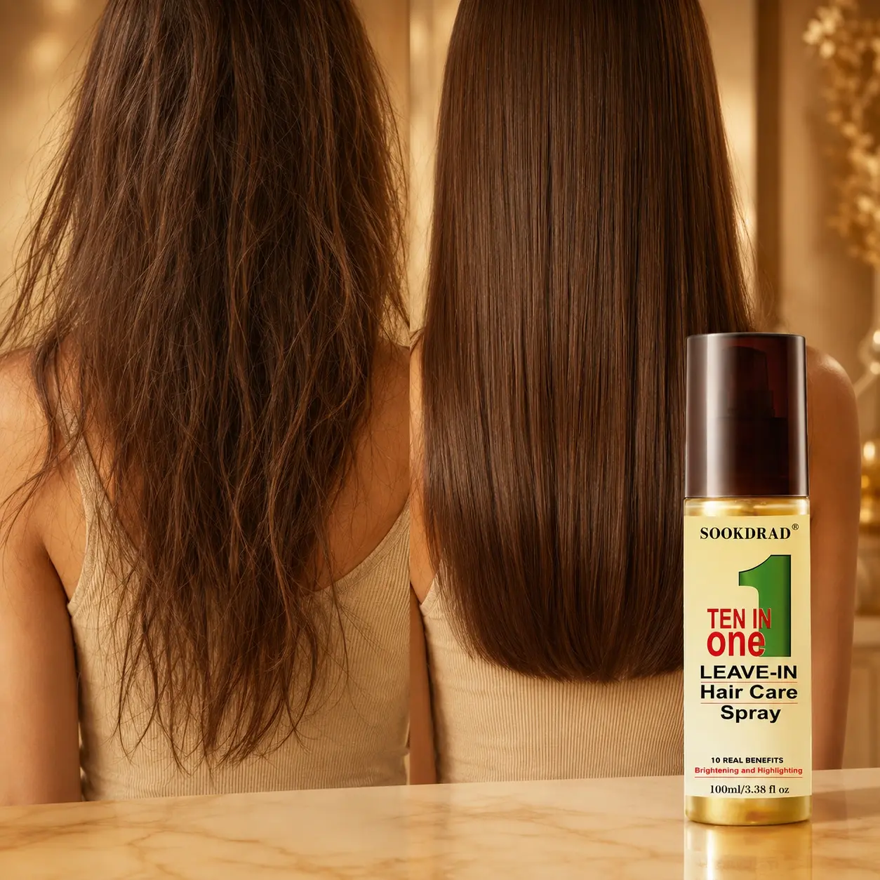 leave-in hair care spray, ten in one, brightening and highlighting, 100ml/3.38 fl oz