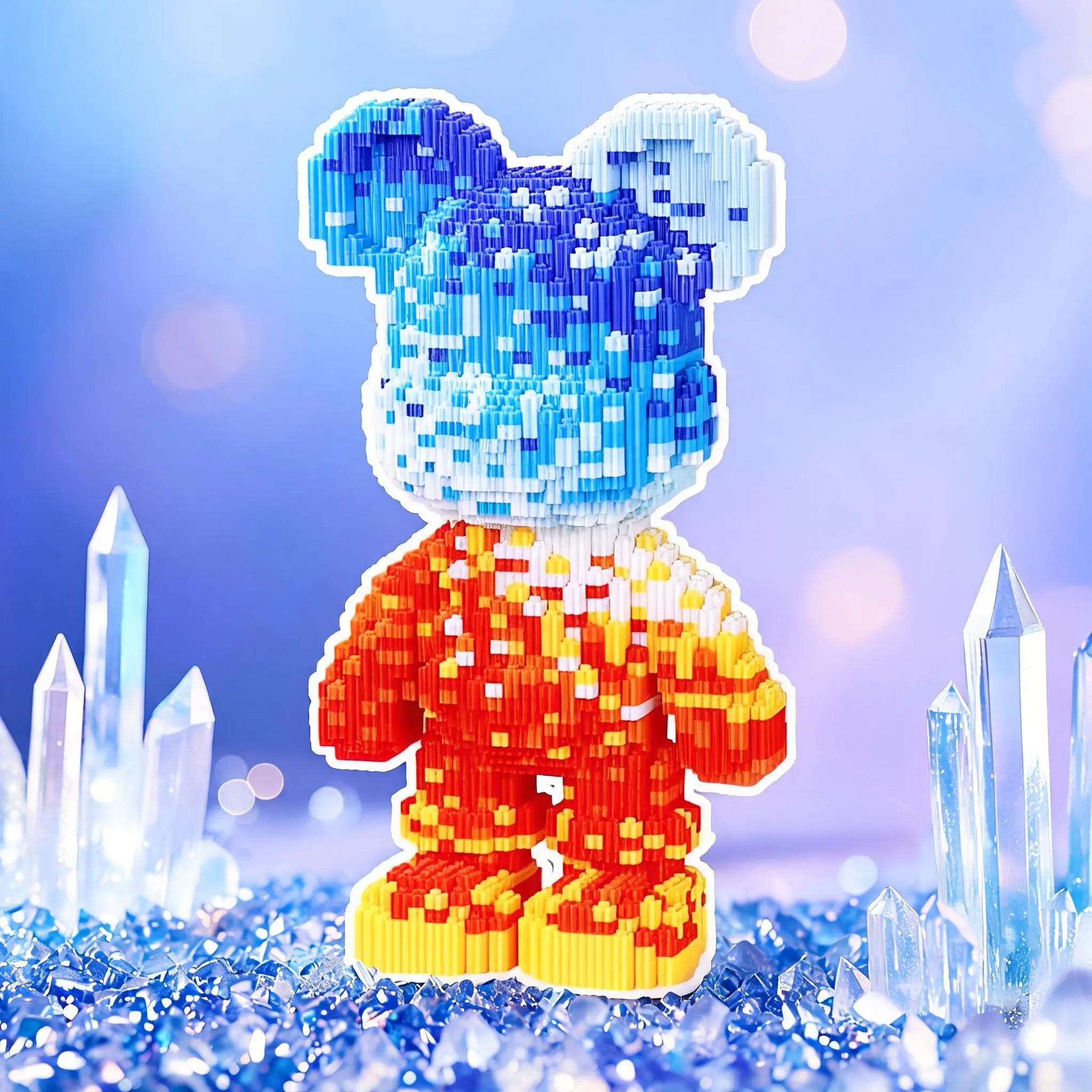 Crystal Teddy Bear 3D Puzzle Decoration, Room Decor, Home Decor, Party Decor, Craft Statue, Collectible Statue, Holiday Gift
