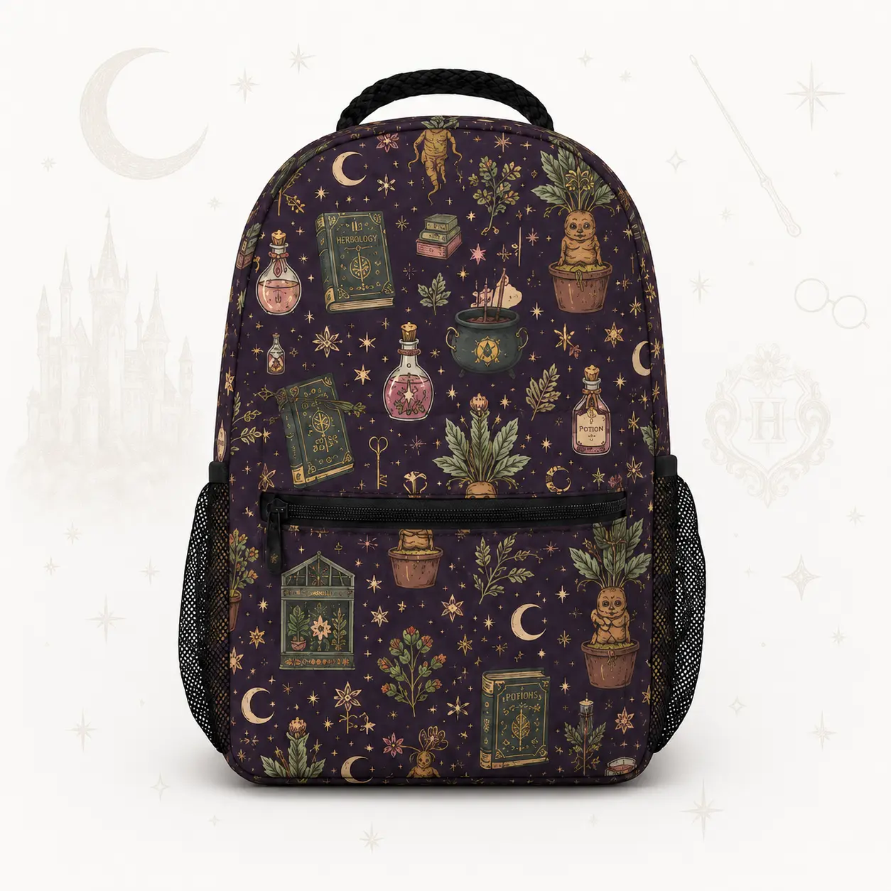 Harry Potter Backpack Hogwarts Witchcore School Bag Magic Dark Academia Travel Backpack for Teens,sport backpack