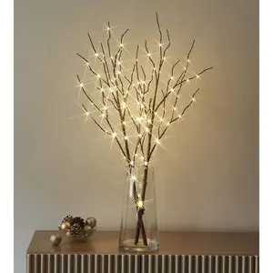 Lighted Brown Willow Branches 32IN 100 LED with Timer Battery Operated, Tree Branch with Warm White Lights for Holiday Christmas Decoration Indoor Outdoor Usefidget toys