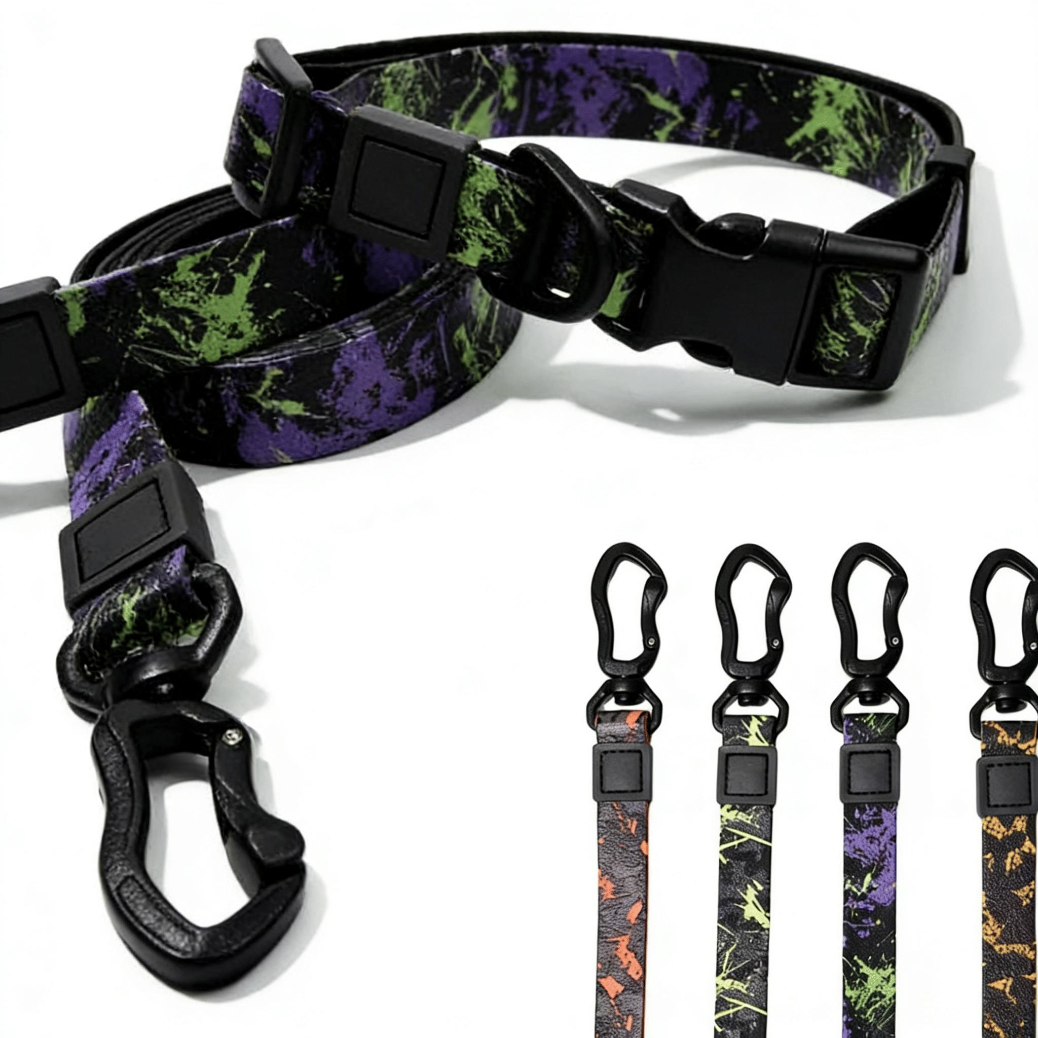 Waterproof PVC Dog Collar and Leash Set - Durable Accessory for Small to Large Breeds Ideal for Outdoor Adventures with Secure Buckle and Comfortable Fit freedom harness