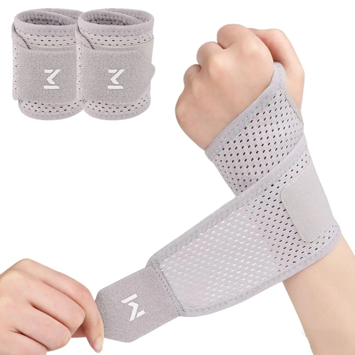 Ultra Thin 0.9mm Mesh Wrist Support Brace, Thumb Stabilizer, Velcro Adjustable, Lightweight Breathable Wrist Guard for Sports Gym