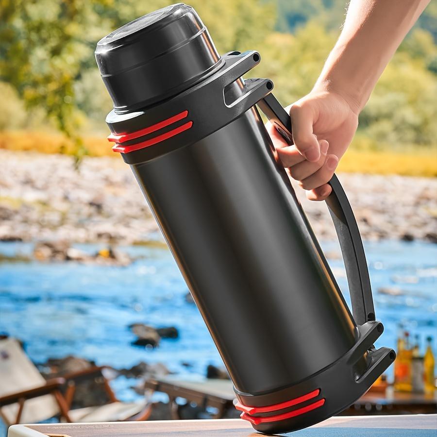 Stainless Steel Vacuum Flask, 1 Count Large Capacity Insulated Water Bottle, Portable Drinking Cup for Home Office Outdoor Camping