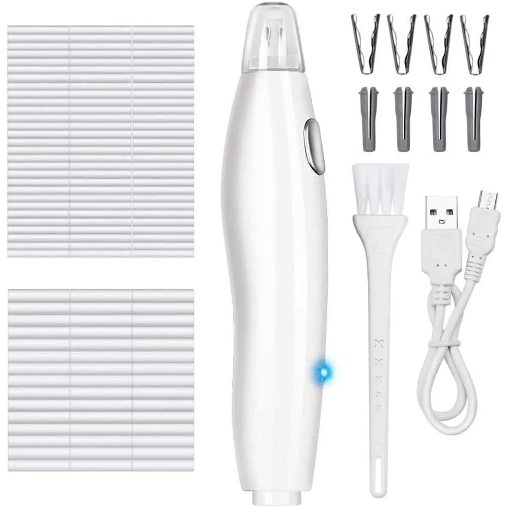 Electric Eraser for Artists, 140 Eraser Refills, Rechargeable Electric Erasers for Drawing, Artist Erasers for Drafting, Painting, Sketching, Architectural Plans, Detailer Tool EE03(White)