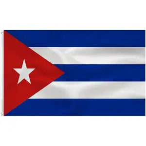 Cuba Flag Cuban Flag 3x5FT -(90x150cm) Decoration Indoor/Outdoor Quality Polyester with Vivid Color and Brass Grommets Decorations