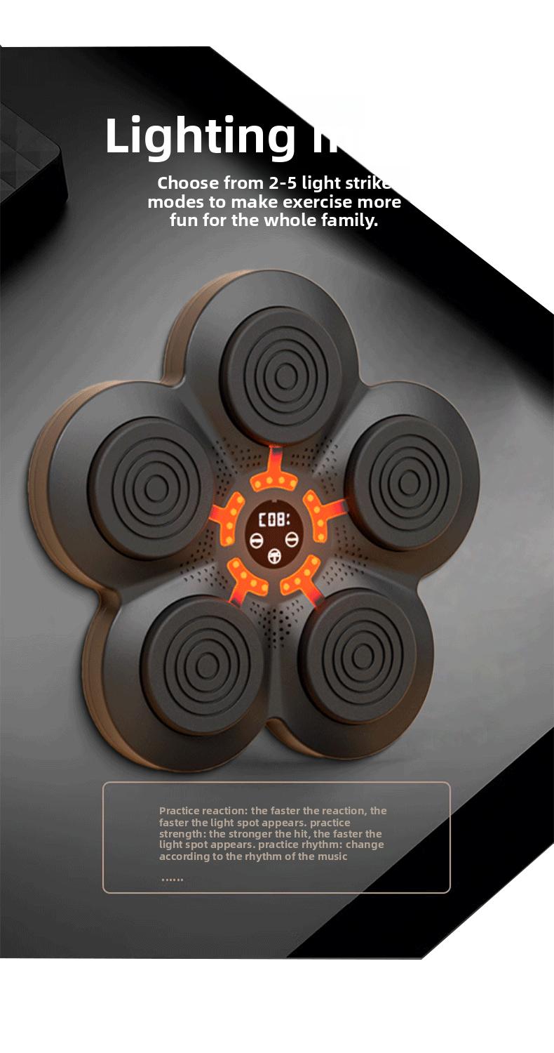 Smart Music Electronic Punching Bag Wall Target Home Boxing Trainer with Music for Kids Adults Fitness Training Punching Machine Equipment