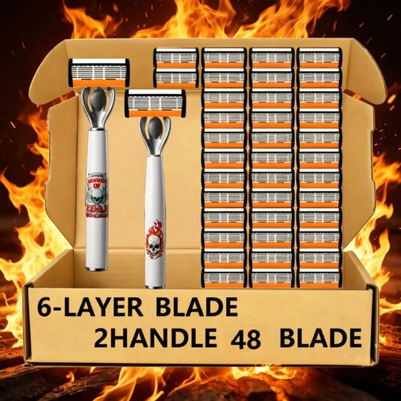 Flexible Head Manual Razor for Men, 30° Pivoting Blade System, Ultra Close & Smooth Shave, Comfortable Grip, Premium Stainless Safety Razor