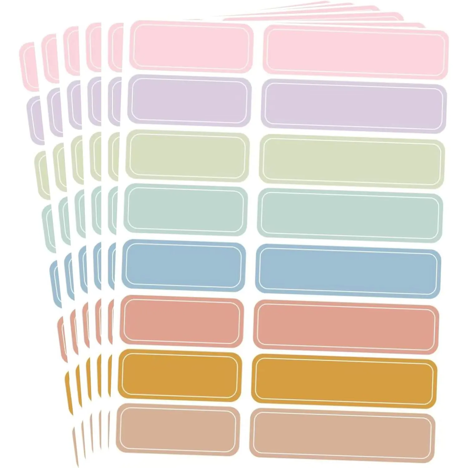 Self-Laminating  Water Bottle Labels - 320 count Colored Write- Name Label Stickers for  ,  School Supplies and  Organization