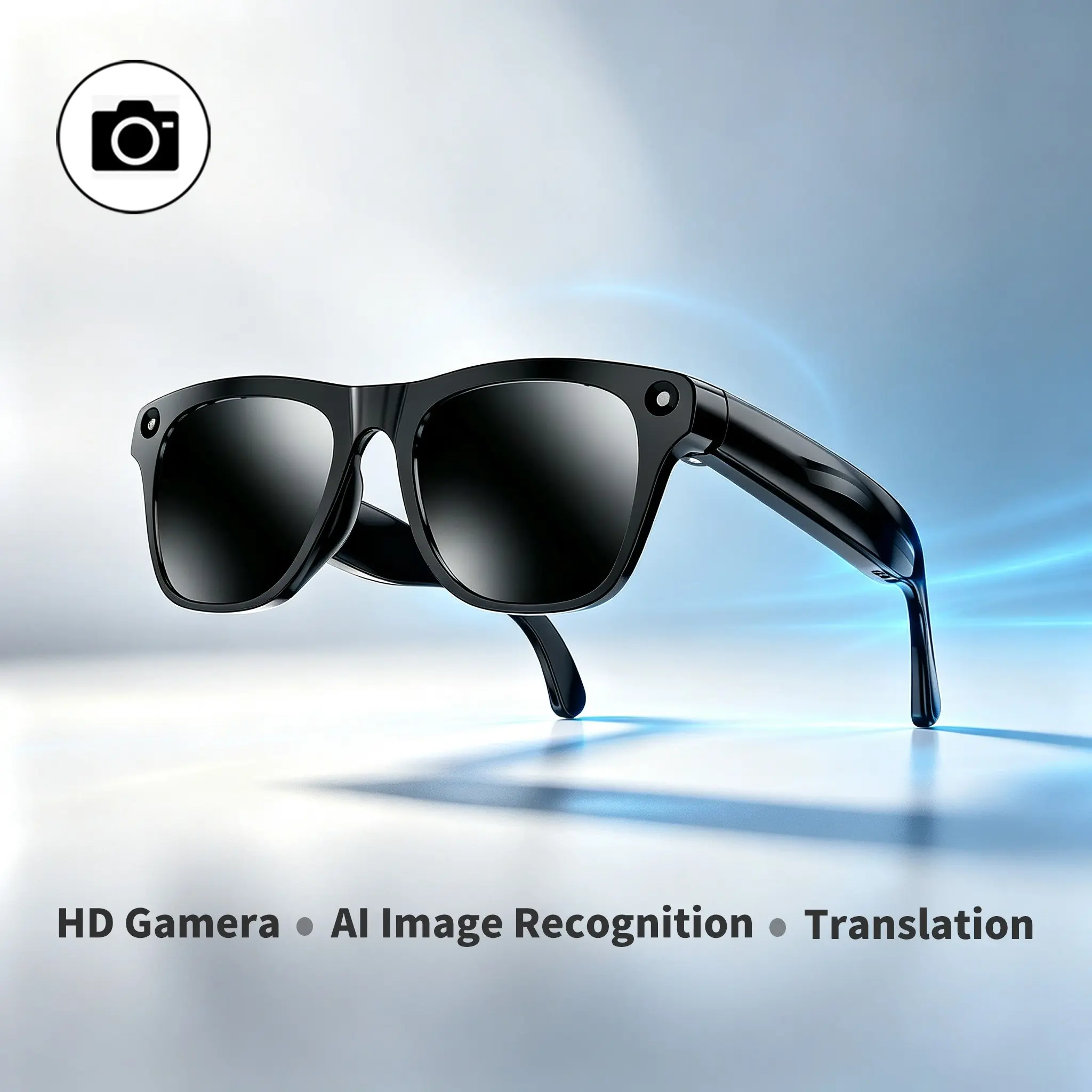 Xkone Ai Smart Glasses with Chatgpt, 8mp Camera, Bluetooth-compatible V5.3, Real-Time Translation, WiFi Music Playback, 290mah Battery, Unisex