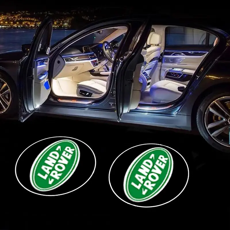 2PC Led Car Door Welcome Light Logo Shadow Projector Laser Lamp For Land Rover Defender Freelander Discovery Evoque Range Velar Auto Accessories