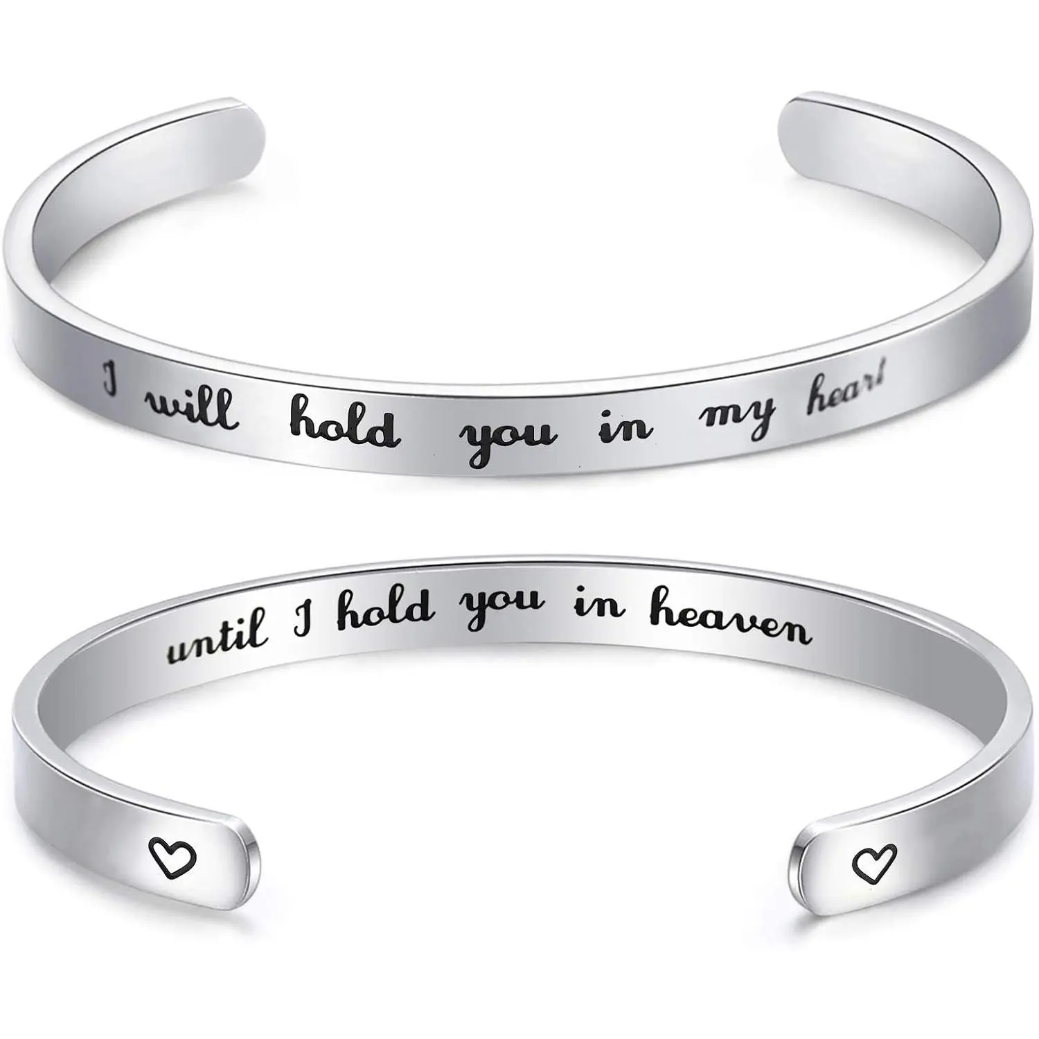 Memorial Bracelet Sympathy  I'll Hold You in My Heart Until I Hold You in Heaven Remembrance Bereavement Gifts