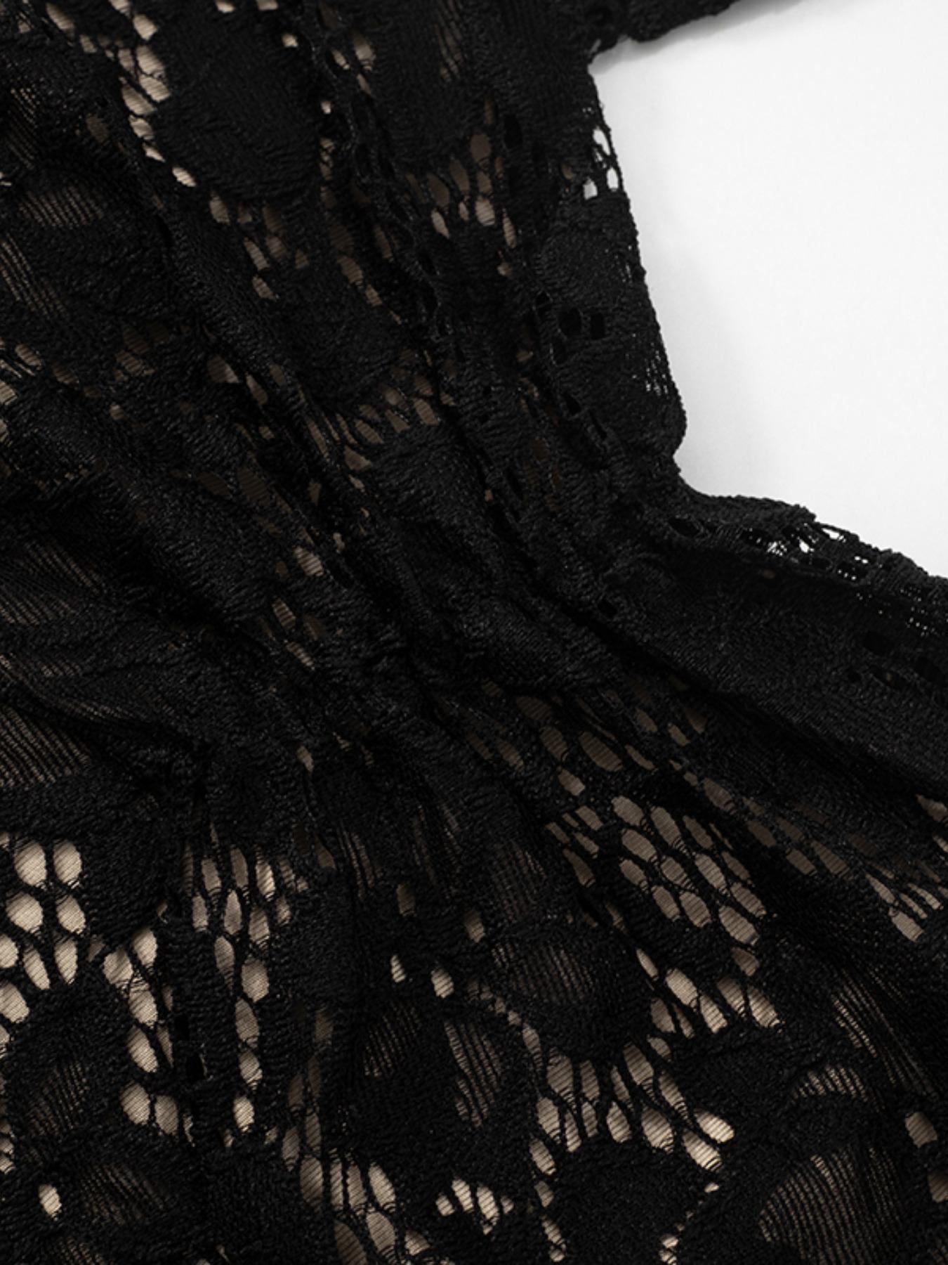 Women's Plain Floral Lace Sleeveless Cami Top & Skinny Pants Two-piece Set, Sexy Feminine Fashion Casual Two Piece Outfits for Daily Outdoor Wear, Lady Black Clothes Outfit, Womenswear