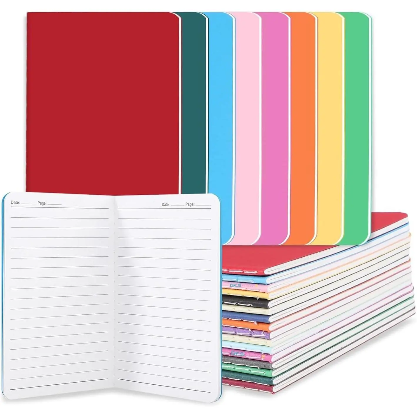 16 Pack Mini Notebooks Bulk, A6 Small Lined Pocket Notebook | 3.54 x 5.51 In, 32 Pages, Prizes for  Classroom Student Birthday Gifts from Teacher School Supplies Bulk