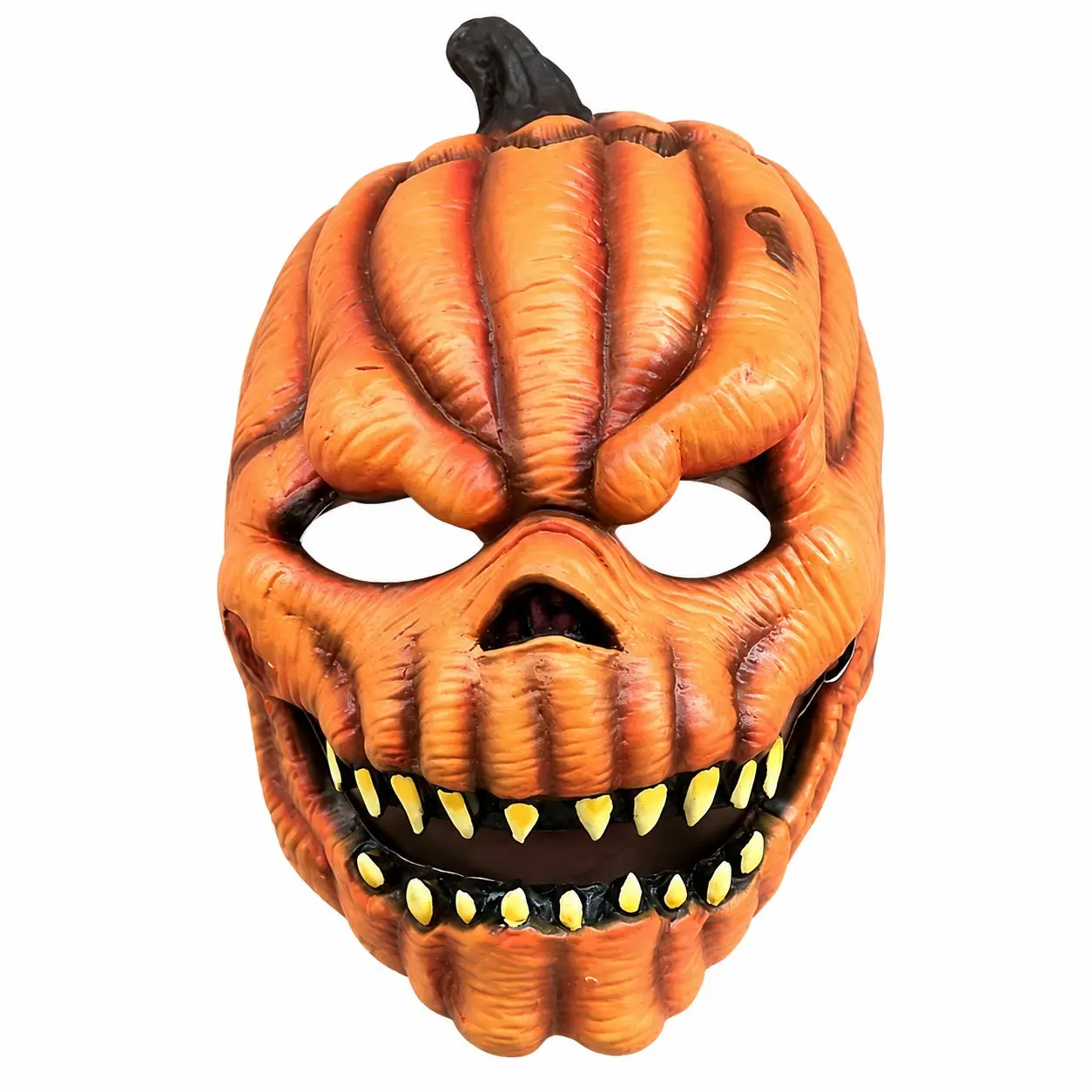 Halloween Horror Pumpkin Mask, Creepy Latex Full Face Mask, Scary Lantern Headpiece for Costume Parties, Role Play, Cosplay