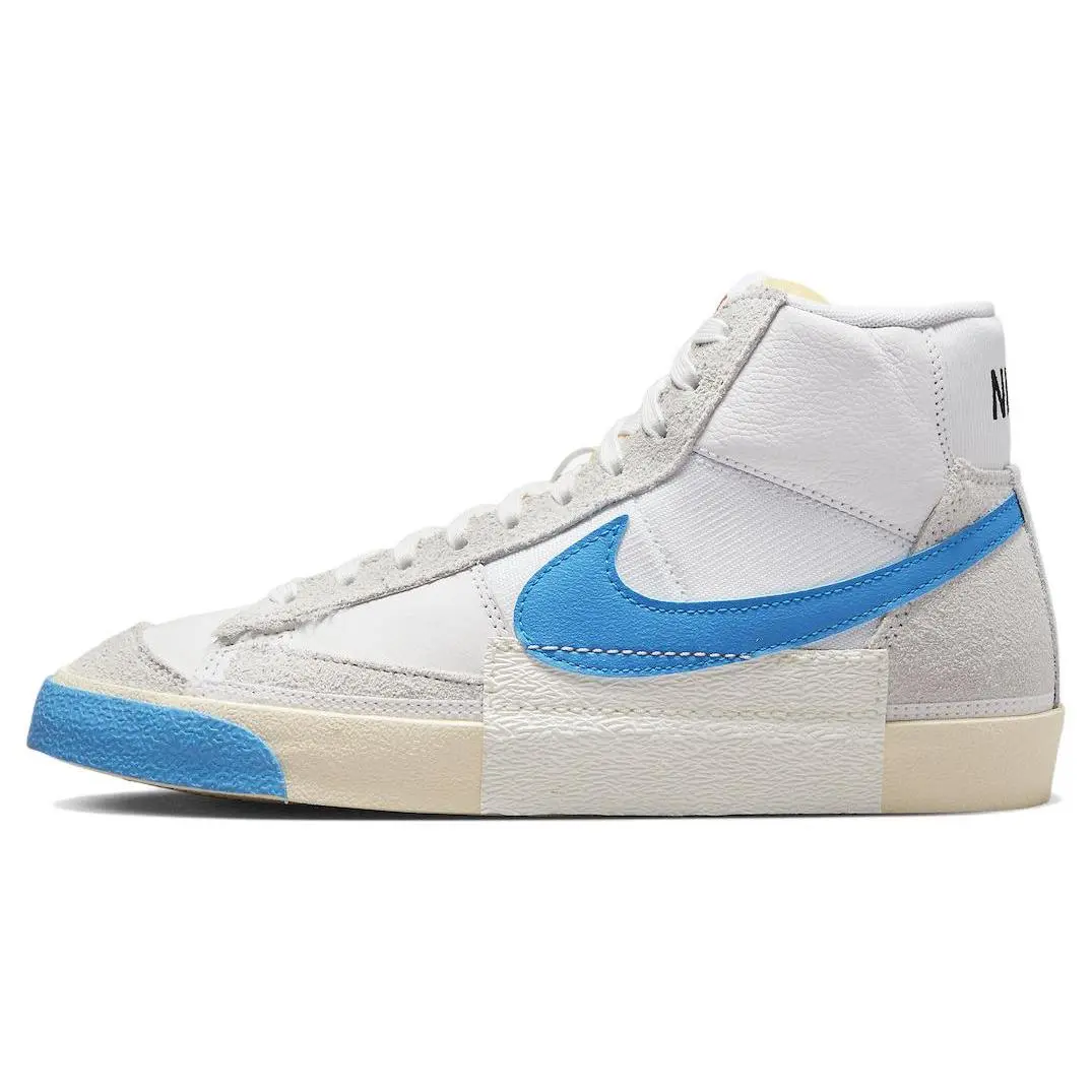 Nike Blazer '77 Remastered Mid-Top Sneakers for Men and Women in Blue and White Verifiable, with credentials and supporting global authentication
