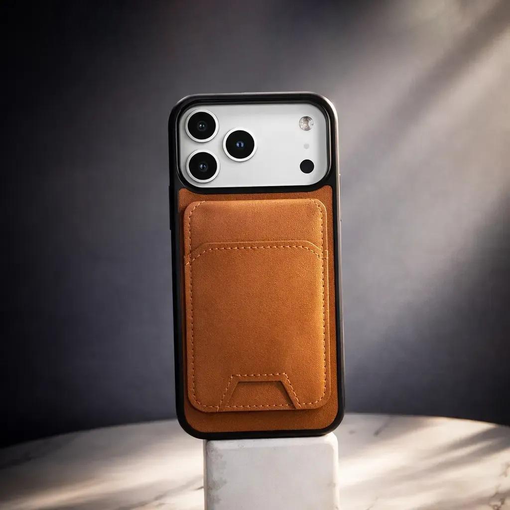 Quriov MagSafe Wallet with Adjustable Stand Compatible with Magnetic Wallet for Phone Leather Magsafe Card Holder for iPhone 16/15/14/13/12 series Only supports products with MagSafe