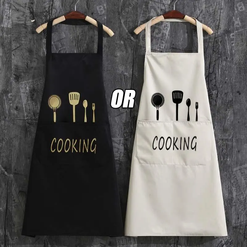 1 Durable Chef Kitchen Apron - Waterproof, Oil-proof, Adjustable, Stylish, with Pockets - Perfect for Chefs, BBQ Enthusiasts, and Bar