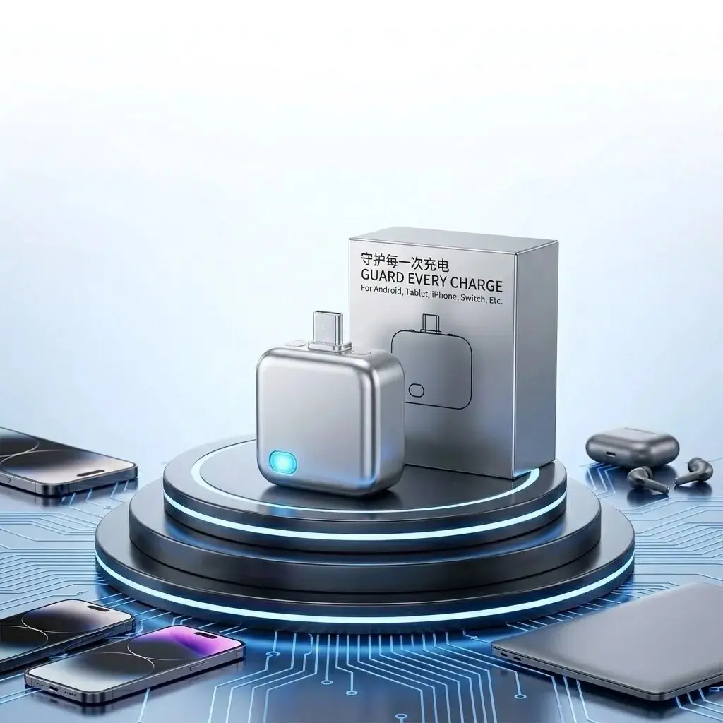 Type-C Physical Power off Battery Protector Protection, Auto & Pop-Up Charger Charging for iPhone 15/16/17/18 Series, Cellphone, Laptop, Tablet, Night Safety, Christmas Gift