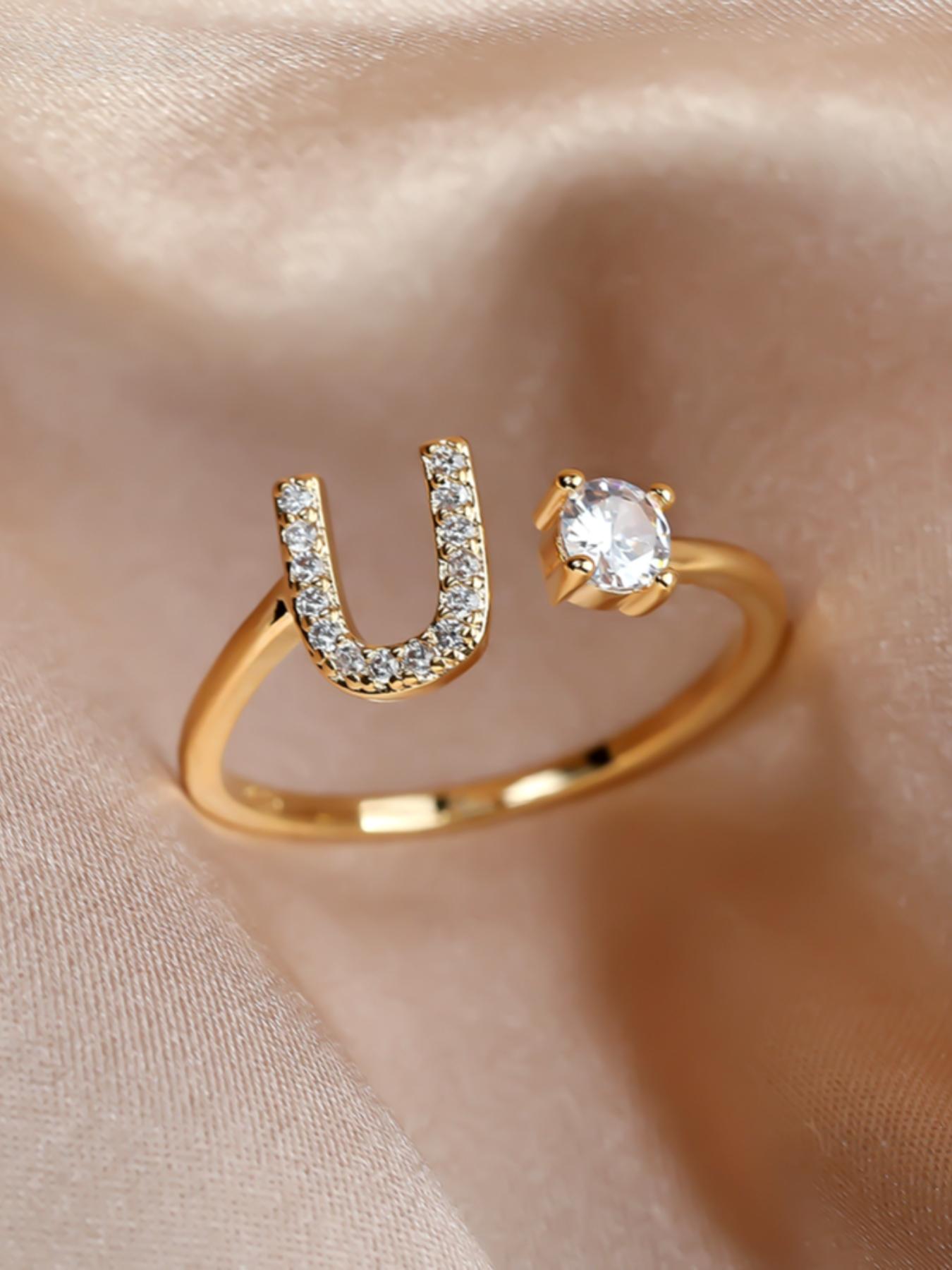 Summer 2026 Creative Letter Cuff Ring For Women Girls Adjustable Open Ring Fashion Jewelry Accessories L27