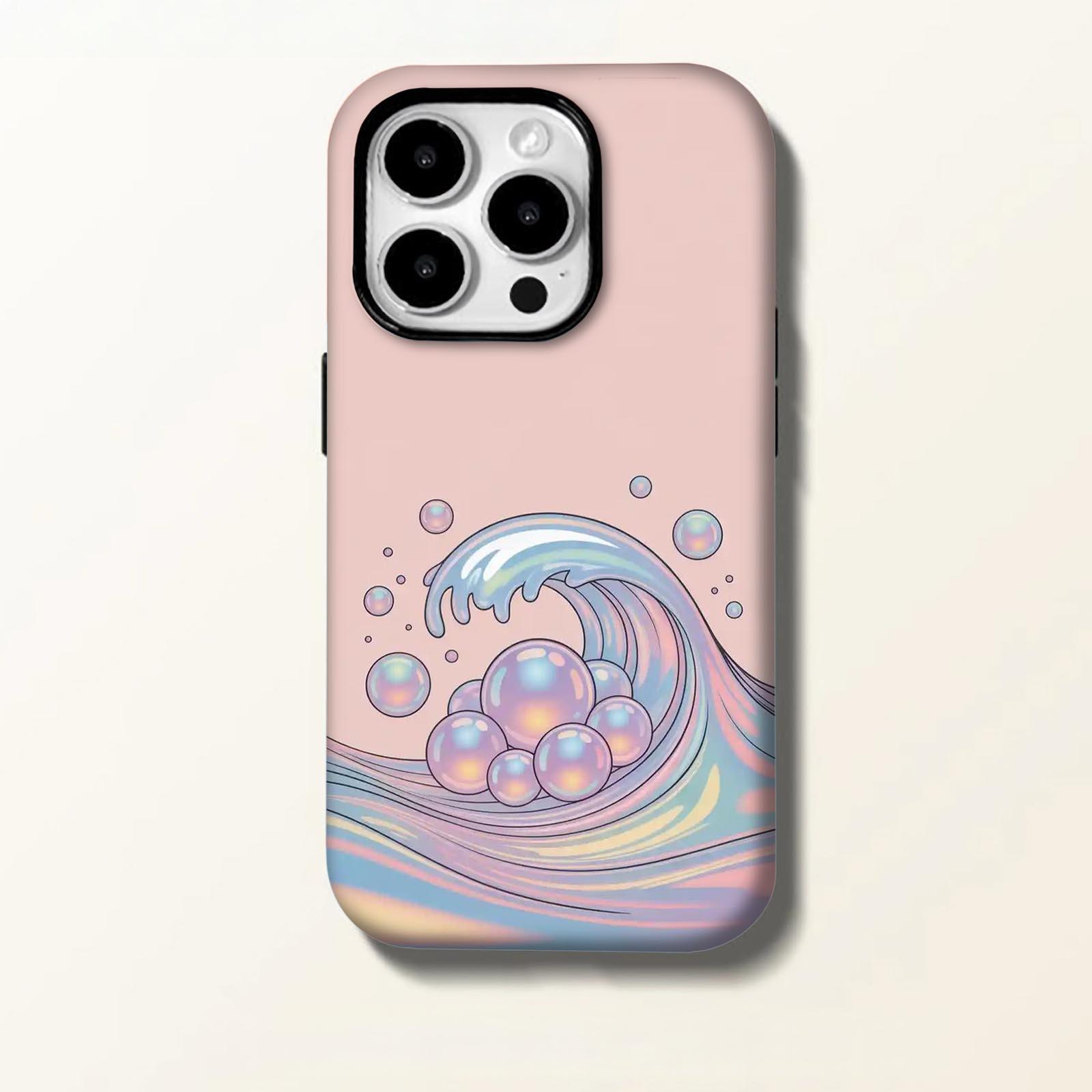 Wave, bubbles, pastel Soft And Hard Two-In-One Film Printed Full Pattern Case For IPhone 16 15 14 13 1211 Pro Max Plus Phone Case Wave, bubbles, pastel Soft And Hard Two-In-One Film Printed Full Pattern Case For IPhone 16 15 14 13 1211 Pro Max Plus Phone Case