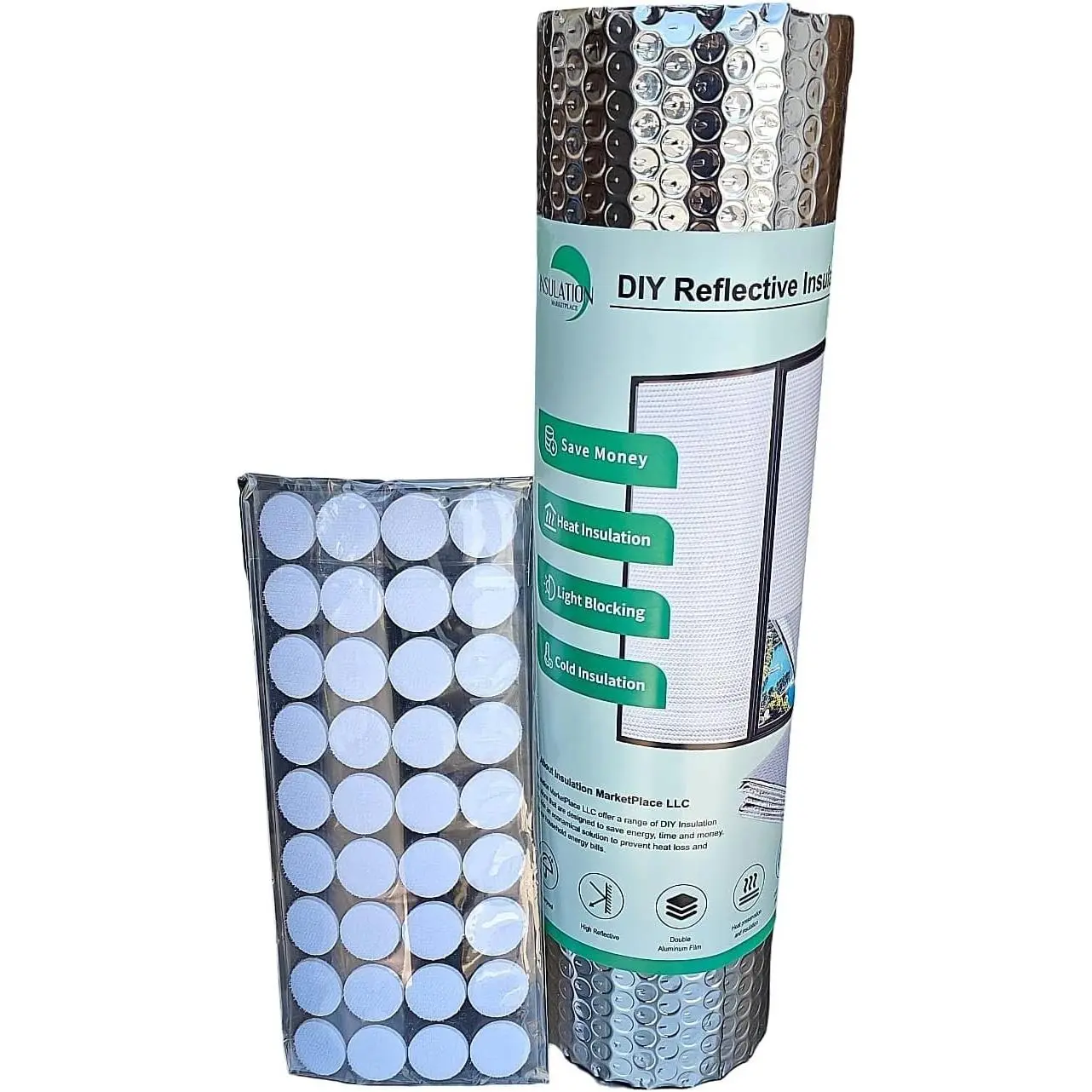 16" x10ft Bubble Double Reflective Insulation Roll Thermal Shield RV Window Insulation Foil