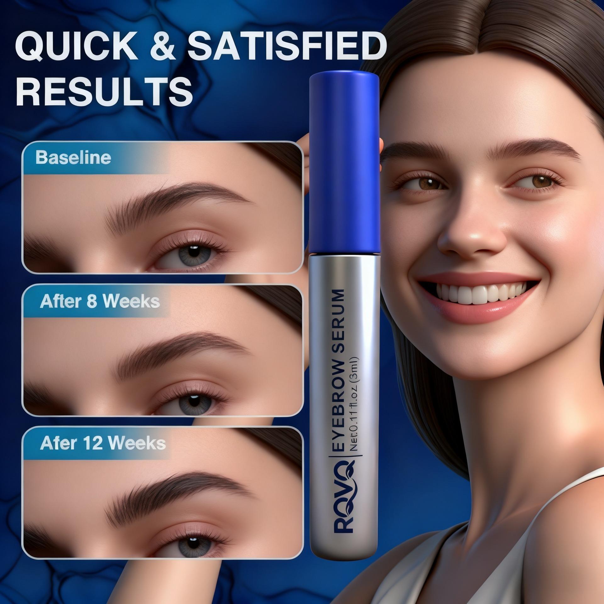 Ultimate Eyebrow Growth Serum – Faster Thicker Fuller Brows Natural Formula for Perfect Bold Brows Hydrate Moisture Collagen Peptide Ampoule Essence