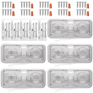 MYIYAE 5pcs 12V LED Ceiling Dome Light with Switch for RVs, Trailers, Boats - Tools & Hardware Cordless Tool Accessory Natural White Interior Light