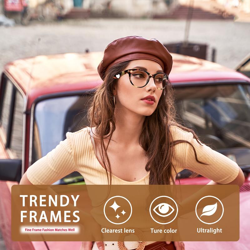 DEAAOK 5-Pack Fashion Reading Glasses Blue Light Glasses for Women with Spring Hinge  Classic Elegant Artistic Eyeglasses