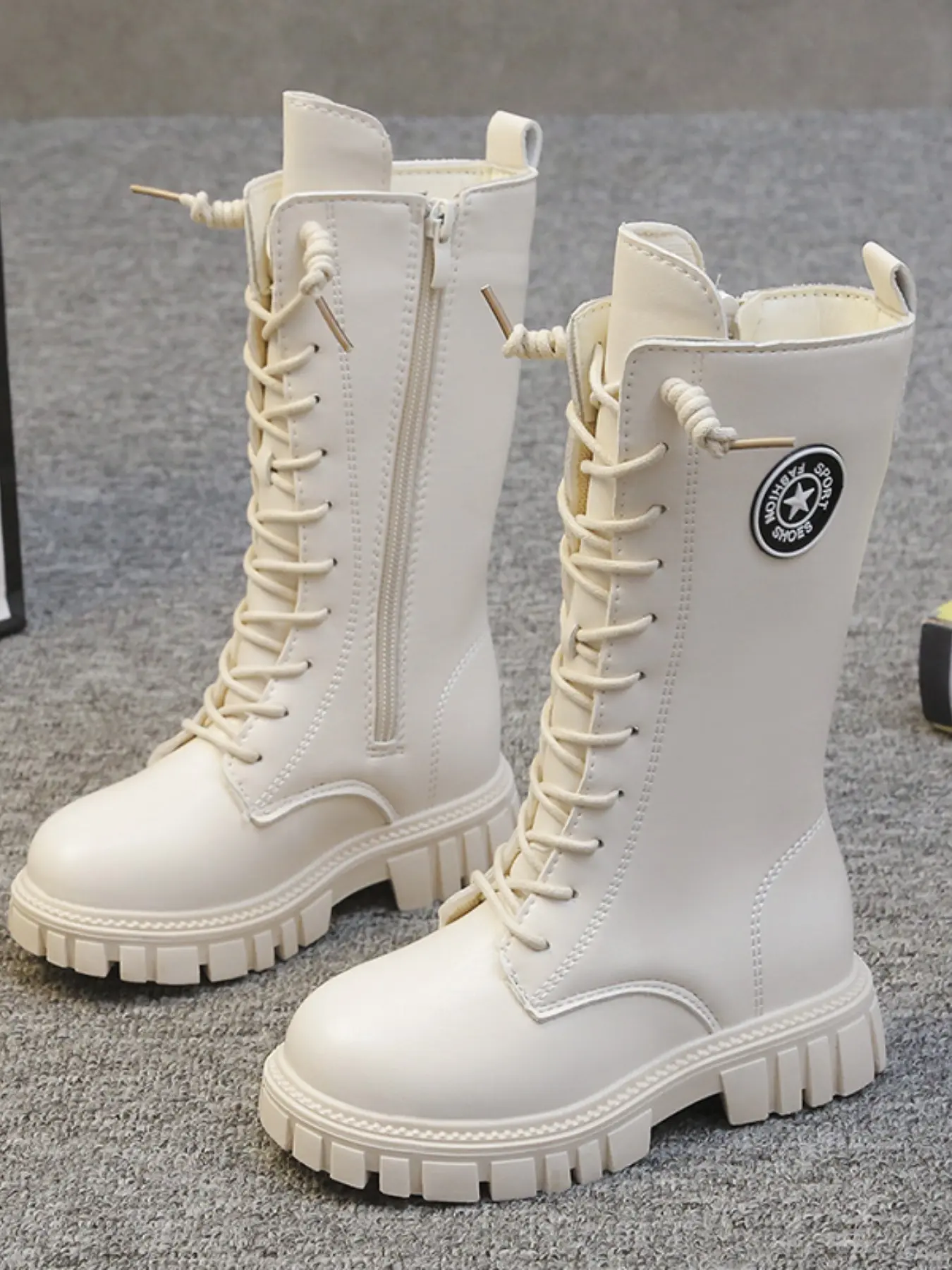 Comfortable High-Top Boots, Soft Lining, Non-Slip Thick Sole, Stylish Tall Design, Perfect for Straightening Legs, Anti-Friction