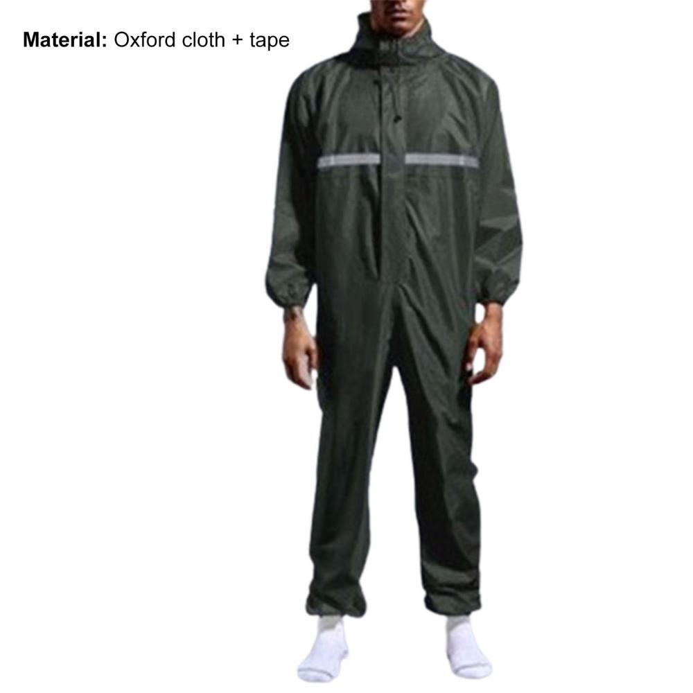 Work Raincoat Unisex One piece Coveralls Uniform Waterproof Poncho Hooded Raincoat Jumpsuit Thicken Rainwear Work Protection