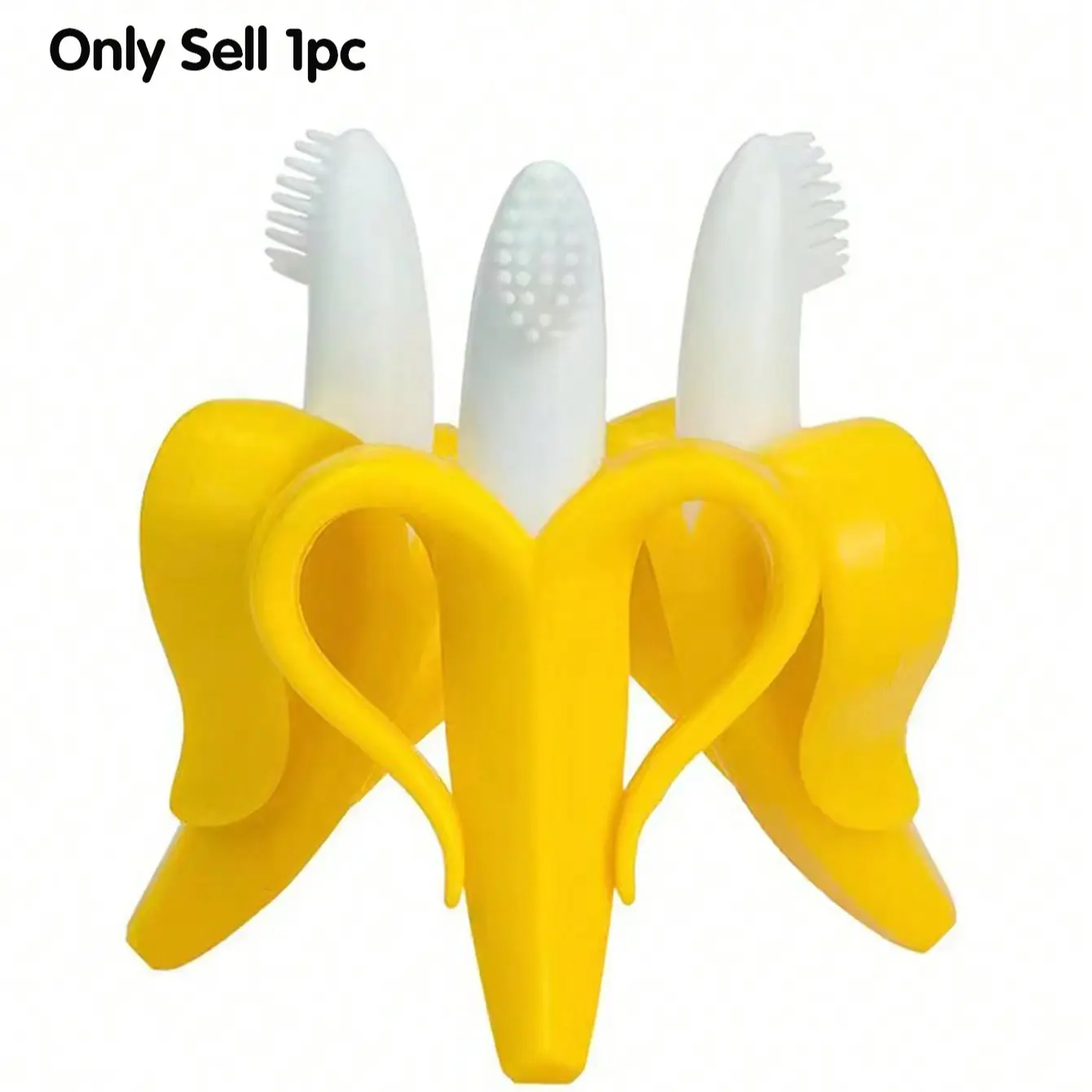 Silicone Baby Banana Teether Teething Stick, Durable Silicone Material, Ideal for Infant Oral Health Massage, Soft Texture for Gentle Chewing