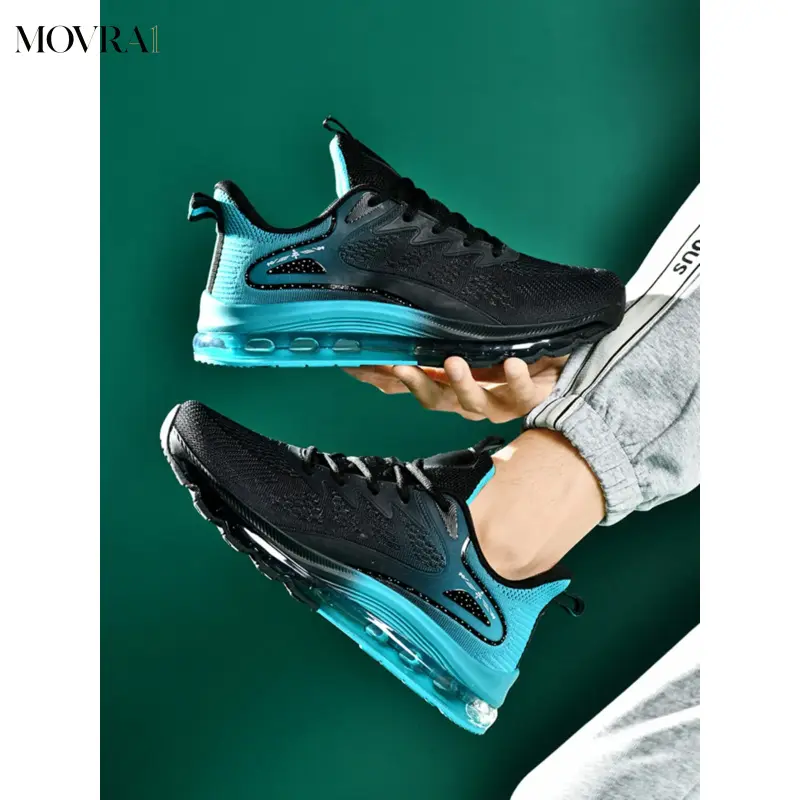 MOVRA1 Men's Air Cushion Shock Absorption Shoes, Outdoor Running Shoes, Athletic Running Shoes, Breathable Mesh Running Casual Shoes, Ultra-Light Walking Comfort Sneakers, Trendy Running Shoes, Fashion Running Shoe