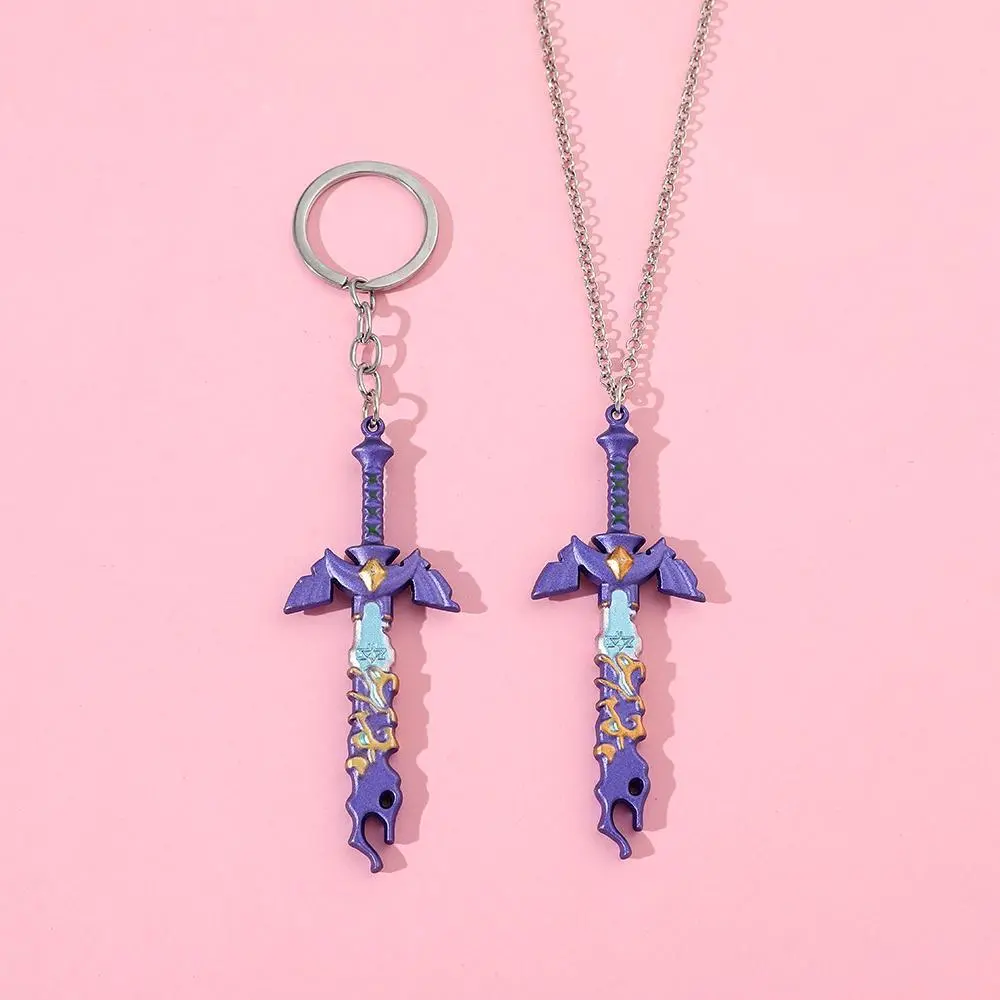 Zelda's Master Sword Necklace - Unisex Game Theme Collectible Sword-Form Pendant, Fan Gift (Toys & Hobbies, Classic & Novelty Toys, Stress Relief Items), Casual