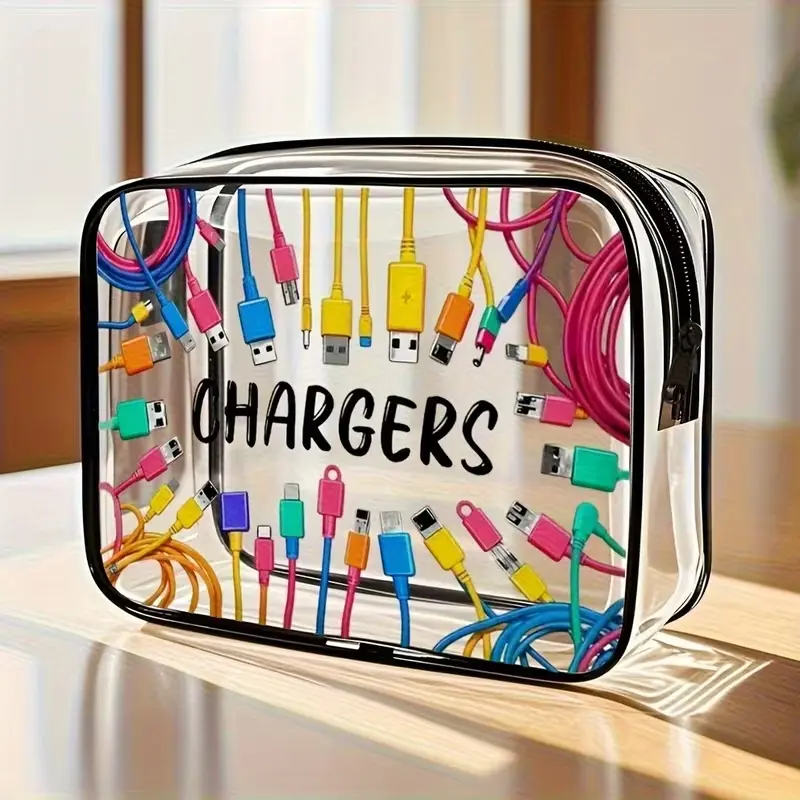 Large Capacity PVC Makeup Bag with Zipper Closure, Easy to Clean, Fashionable High-Quality Storage Bag for Women and Men, Travel Portable Washbag