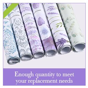 Lavender Scented Drawer Liners 24 Sheets for Dresser 15.7 x 22.8 Inch Non Adhesive Floral Print Fresh Style Kitchen Cabinet Shelf Closet Flower Aroma