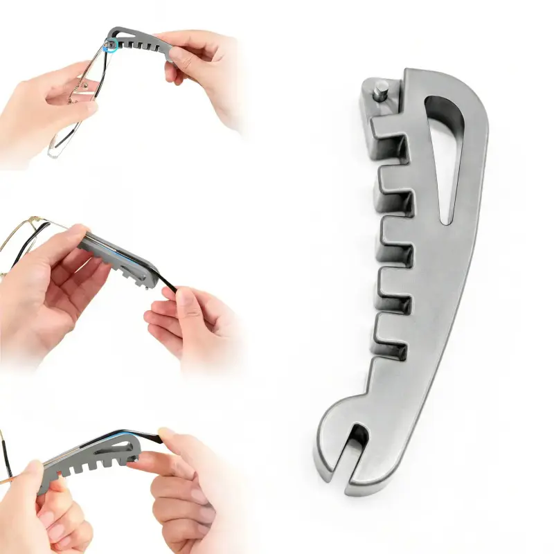 Eyeglass Curvature Adjuster & Frame Bender – 5-in-1 Professional Optician Tool, Upgraded Pliers for Temple Arms & Nose Pad Adjustment, DIY Glasses Repair Kit, Durable Multi-Tool for Precise Eyewear Frame Fixing